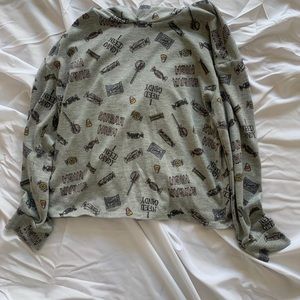 Halloween Long Sleeve Hooded Shirt